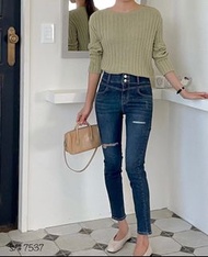 Gori韓國秋季爛牛仔褲