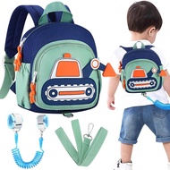Accmor Toddler Leash Backpack, Cute Excavator Child Bag Harness with Anti Lost Wrist Link, Kid Walki