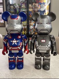 400% 冇盒平售 War Machine & Patriot 戰爭機器 愛國者 Bearbrick Be@rbrick