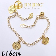 JIN JING RANTAI TANGAN BUDAK 2S HOOK EMAS 916 TULEN 2.40G/3.36G