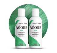Adore Semi Permanent Hair Color - Vegan and Cruelty-Free Hair Dye - 4 Fl Oz - 194 Sweet Mint (Pack o