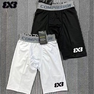 3v3 Men's Sports Leggings Fitness Training Running Basketball Leggings Quick-Drying Compression Five