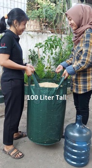 Planter Bag 100 Liter Tall Original Easy Grow - PLANTER BAG HIJAU 100 LITER - Planter Bag Tinggi - P