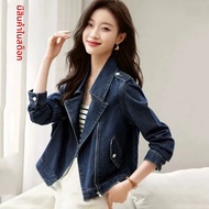 แฟชั่นสบายๆอเนกประสงค์ DENIM แจ็คเก็ตไหล่ฤดูใบไม้ผลิมาใหม่วัสดุผ้าฝ้ายผู้หญิงหลวม Fit JACKET