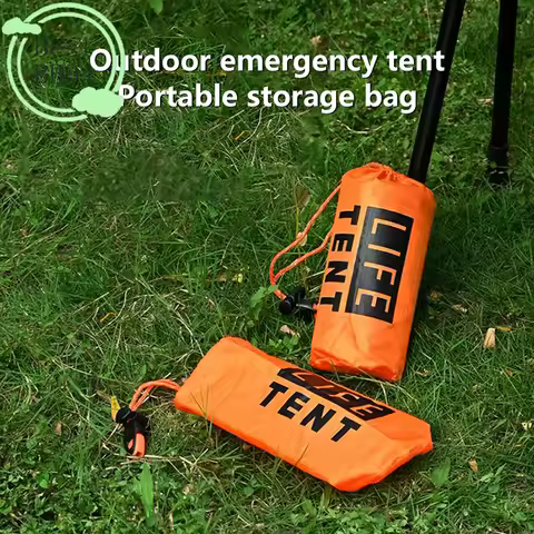 (BBQ4)Outdoor Insulated Emergency Tent Waterproof Emergency Life Saving Insulated Tent Includes Life