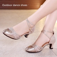 Women Sandals 2023 Latin Dance Shoes Women's Ballroom Shoes Tango Soft Bottom Dance Shoes 3.5cm Girl Salsa High Heel Dance Shoes