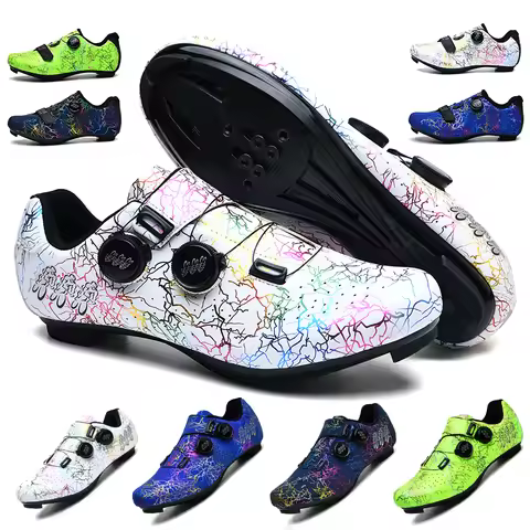 New Breathable Professional Cycling Shoes Unisex Road Bike SPD Pedal Lock Shoes Mountain Off-Road MT