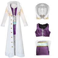 One piece Robin cos costume Fur Collar Jacket one piece Nicole Robin cosplay costume Halloween