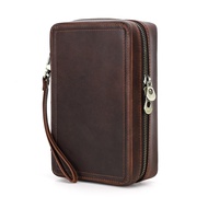 Genuine Leather Travel Cigar Humidor Case Travel 4 Cigar Box Storage Organizer Portable Humidifying