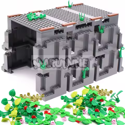 Marumine MOC Blocks Train Tunnel Mountain City Railway Building Bricks Model Kit Classic Constructio