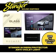 Pelindung Skrin Kaca untuk Android Player 2K Stinger Anti-Violet Tempered Glass Screen Protector 9”/