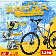 🇸🇬 Ethereal Singapore Brand ⭐ Ethereal Hybrid Bicycle Full Hydraulic Front Suspension Bike ⭐ 700C 30
