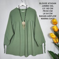 RJ194 Blouse Atasan Super Jumbo Ld 140 Cm Model Terbaru Dan Kekinian