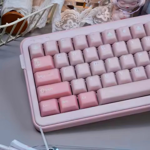 164 Keys Sakura Keycaps Pink Transparent PBT PC Double Shot Cherry Height for Mechanical Keyboard AU