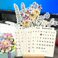 Flower Desk Calendar Planner Vase Shaped Monthly Calendar Planner