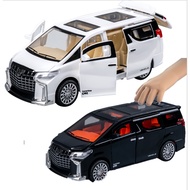 Diecast Alphard Car Model Pull Back Play Vehicles With Sound & Light Kids Toys Collection Model Car 