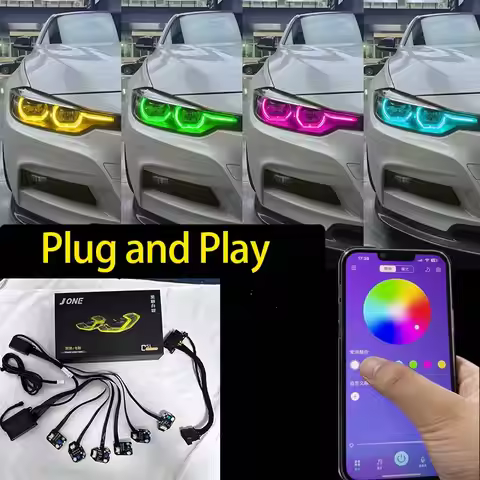 J ONE for BMW f30 f31 f35 2012-2019 lci LED style RGB DRL 3 series CSL style daytime running lights 