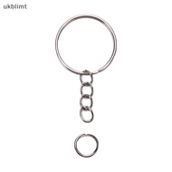 50pcs Keychain Rings with Chain and 50pcs Open Jump Rings DIY Key Chain Set