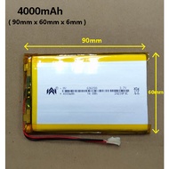 Rechargeable Battery 606090 Battery 4000mAh Li-Polymer 3.7V For Replacement Backup PowerBank Headset
