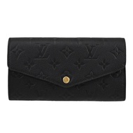 Louis Vuitton LV M82257 Sarah 經典牛皮壓紋釦式長夾.黑