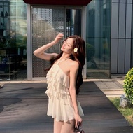 [New Arrival] Wanwan Ruyu Chiffon Dress - Spring/Summer Classy Off-the-Shoulder