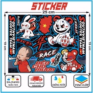 Combo Car Decal Stickers, Trendy Car Stickers for Motorcycles, Electric Bicycles, Refrigerators, Cov