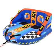 XGEAR Towing Tube for 1-2 Riders, Front and Rear Tow Point for Boats, Blue