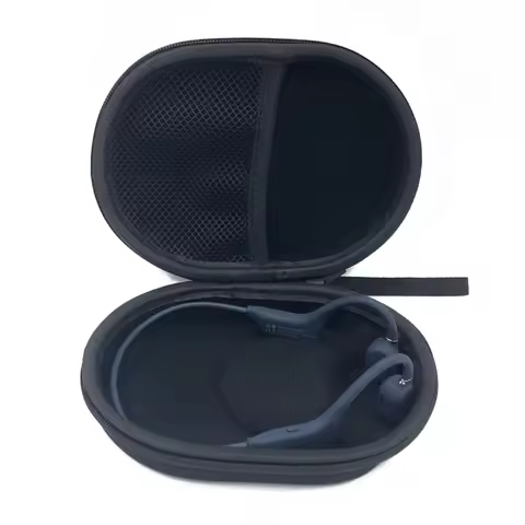 Earphones Case, Air Bone Conduction Headphone Carrying Case Storage Bag with Hand Strap for AfterSho