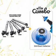 5PCS 15MM-35MM WOODWORKING AUGER DRILL BIT HOLE SAW CUTTING STRAIGHT SHANK DRILL BITS