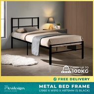 Single Metal Bed Frame Powder Coated Frame Flexidesignx GINA