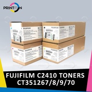 [ORIGINAL] Fujifilm ApeosPort C2410sd Black Cyan Magenta Yellow Standard Toner, CT351267 CT351268 CT