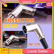 3Pin XLR Connector L Shape Female Male 90 Degree XLR Connector Micphone Audio Cable Adapter Quality 