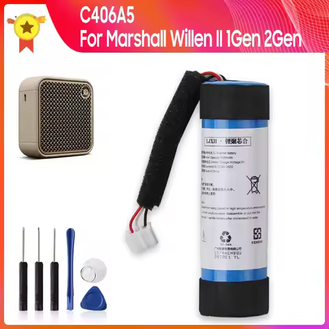 C406A5 Replacement Battery 3500mAh For Marshall Willen II 1Gen 2Gen Bluetooth Speaker Batteries With