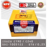 NPR Piston Ring for ISUZU C190 / C240 - 4 groves - (SDI-10051 ZZ) - Japan