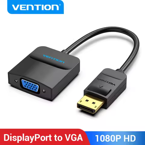 Vention DisplayPort Adapter 1080P DP to VGA Adapter DP Male to VGA Female Converter for Projector Mo