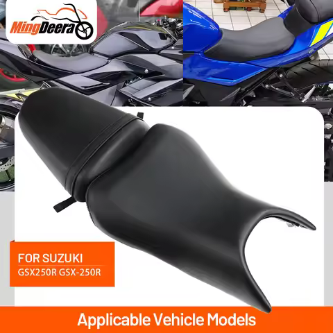 Motorcycle Black Rear Passenger Seat Pillion Cushion or Front Rider Driver Seat Cushion For Suzuki G
