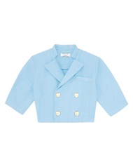 Kloset Design Jeans Crop Top เสื้อครอปยีนส์ติดกระดุม (AW23-T005)