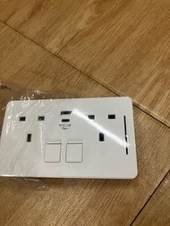Hager Dream 白色孖蘇連type C USB 插座