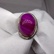 Yemeni agate Ring pink agate