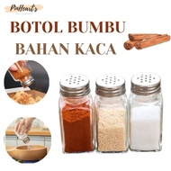 HSO - GLASS KITCHEN SPICE PEPPER BOTTLE KITCHEN SPICE BOTTLE SALT PEPPER CHILI SPICE SUGAR SPICE BOT