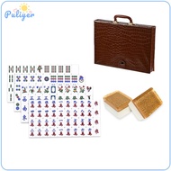 160 Tiles Clear Characters Acrylic Crystal Mahjong Tiles Laser Engraved Acrylic Mahjong Tile Set Sty