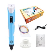 (Malaysia Plug) LCD 3D Printer Printing Drawing Pen + PLA Filament Set Crafting Doodle Drawing 3D P