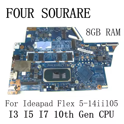 For Lenovo Ideapad Flex 5-14IIL05 Laptop Motherboard with I3-1005G1 I5-1035G1 i7-1065G7 CPU and 8GB 