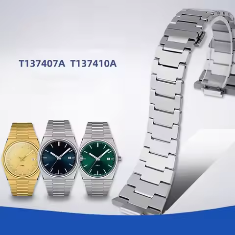 Stainless steel watch strap For Tissot PRX Super Player T137410A/407A 27*12mm Convex joint refinded 