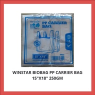 WINSTAR PP CARRIER BAG 15"X18" TRANSPARENT SINGLET PLASTIC BAG 250G
