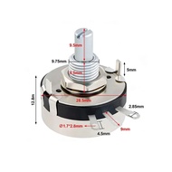 Chip 5pcs Potentiometer 470R  Round Shaft Carbon Rotary Taper Potentiometer WTH118 2W 1A 1K 2.2K 4.7