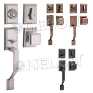 NELON Grip Handleset - Knob 1299 (Main Door Lock/ Entrance Door Lock/ HDB Main Door Lock / Thumbpress Lock)