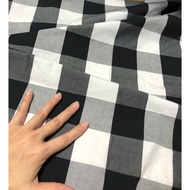 C707 - Large Karo striped Kate fabric (2.6m x 1.45m), soft, non-stretch material