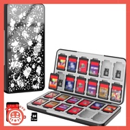 ATiC Switch soft case card storage case can store 24 Micro SD cards and 24 soft cards at the same time. It is compatible with Switch/Switch Lite/Switch OLED models and is a game card storage box for organizing and storing cards. It is shock-resistant, lig