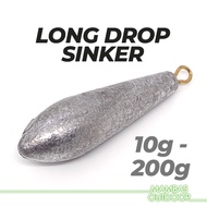 [5 PCS] Long Drop Lead Sinker (10g - 200g) Batu Ladung Timah Pancing Fishing Sea Bottom Weight Panta